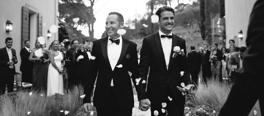 Gay wedding ceremony in France