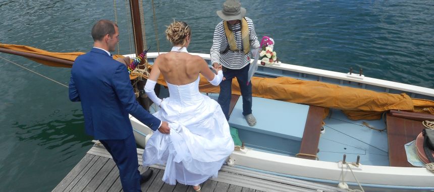 Se marier à bord d'un authentique voilier dans le Golfe du Morbihan Bretagne
